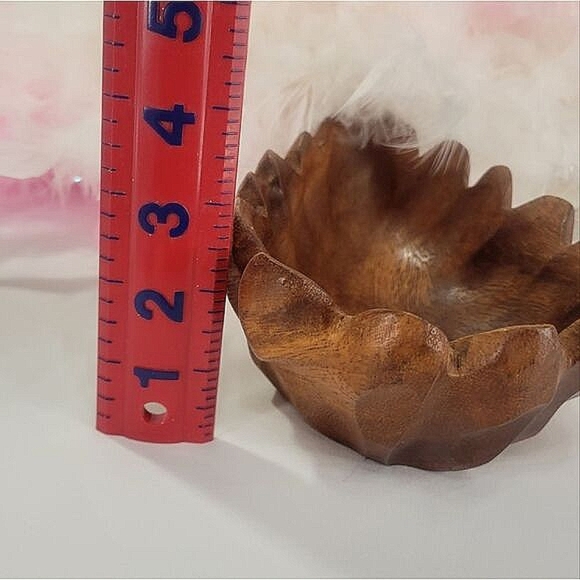 Vintage Small Acacia Wood Bowl - Picture 9 of 9